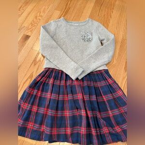 Boden Gray Top with Teal Trim